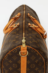 Louis Vuitton 1997 Brown Monogram Keepall Bandouliere 50 Bag