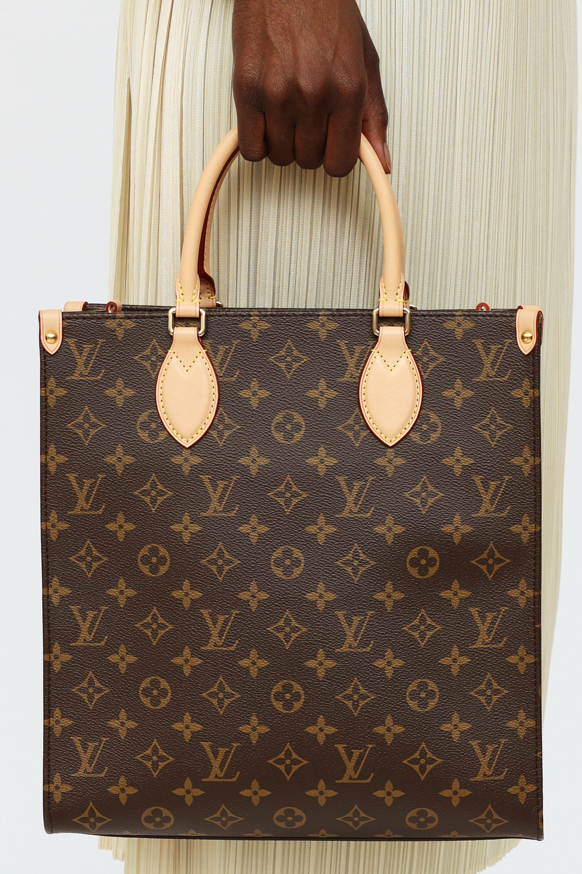 Louis Vuitton LV Sac Plat PM bag Brown Leather ref.354870 - Joli
