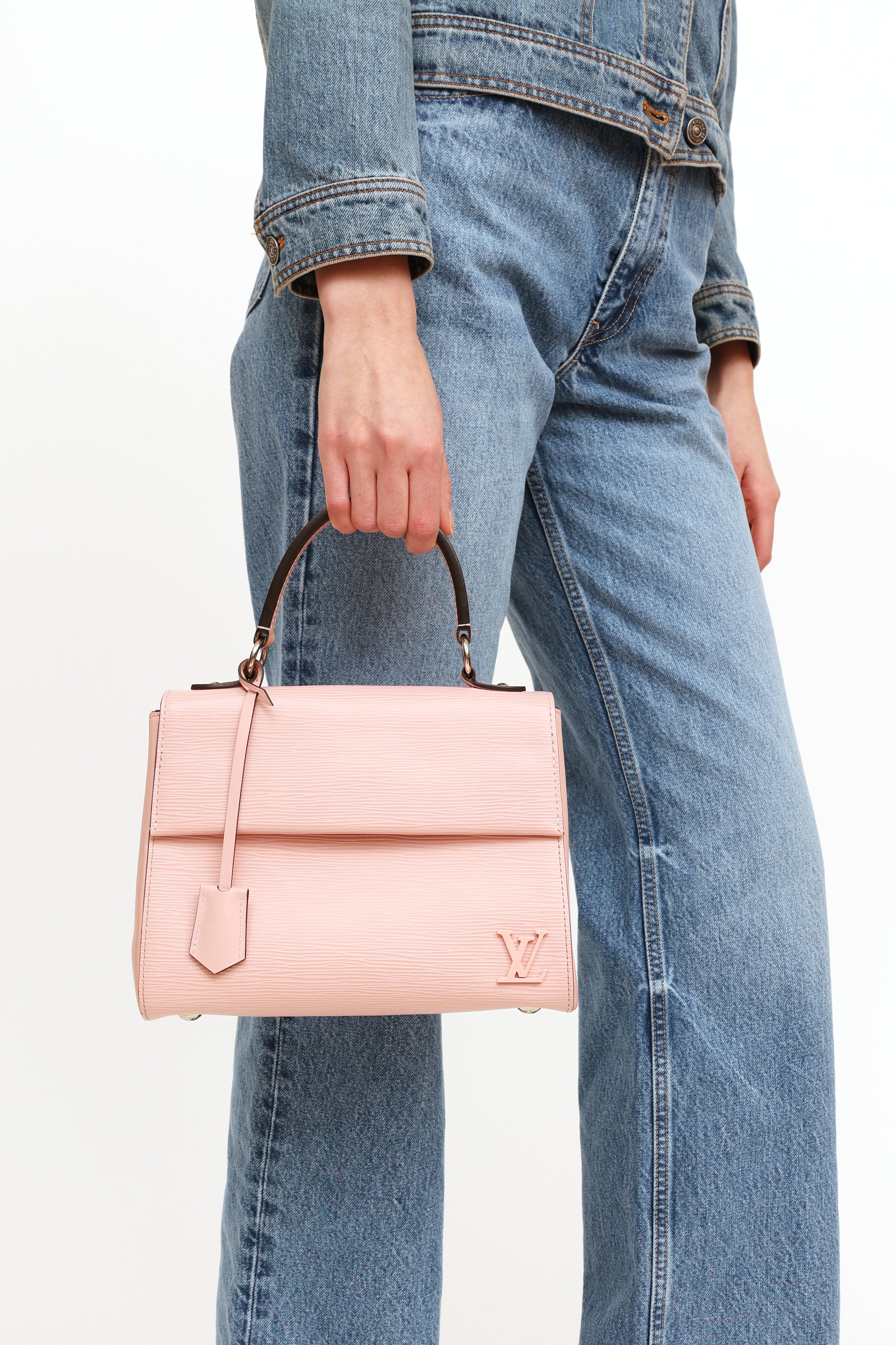 Louis Vuitton Rose Nacre Epi Leather Cluny Shoulder Bag BB