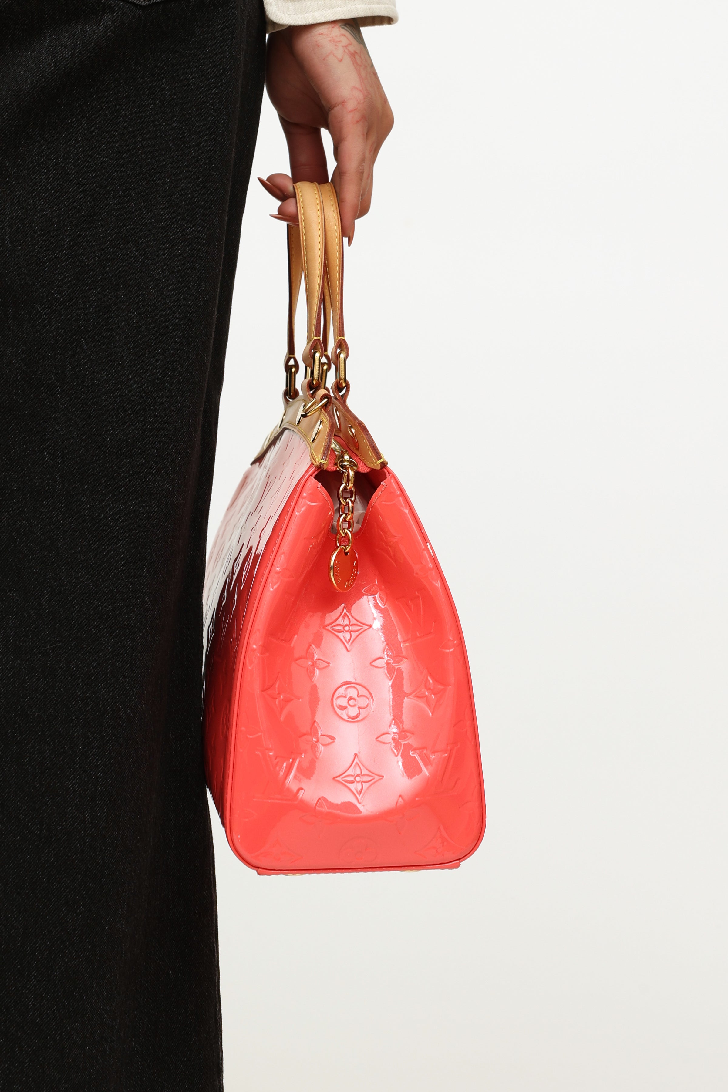 Louis Vuitton Rose Angelique Vernis Brea Bag