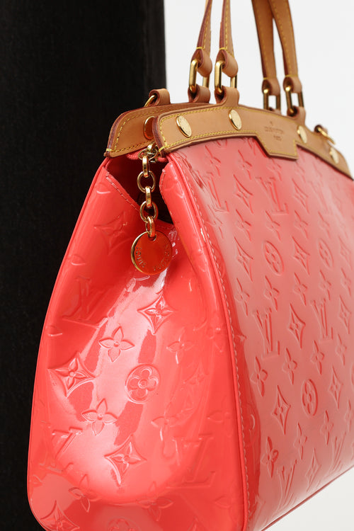 Louis Vuitton Rose Litchi Vernis Brea Bag