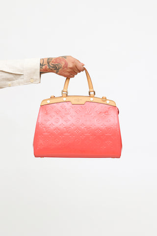 Louis Vuitton Rose Litchi Vernis Brea Bag