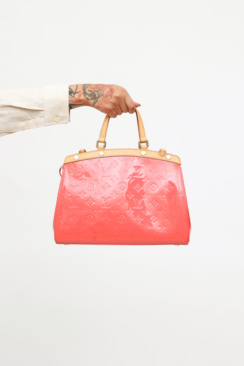 Louis Vuitton Rose Litchi Vernis Brea Bag