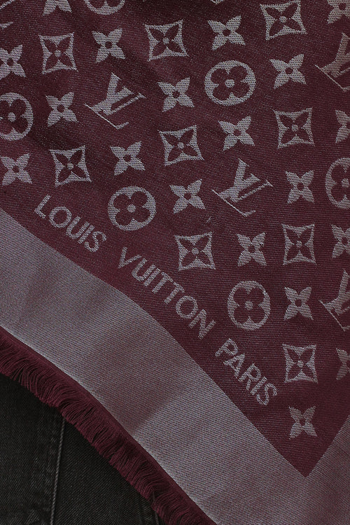 Louis Vuitton Purple Metallic Monogram Shawl