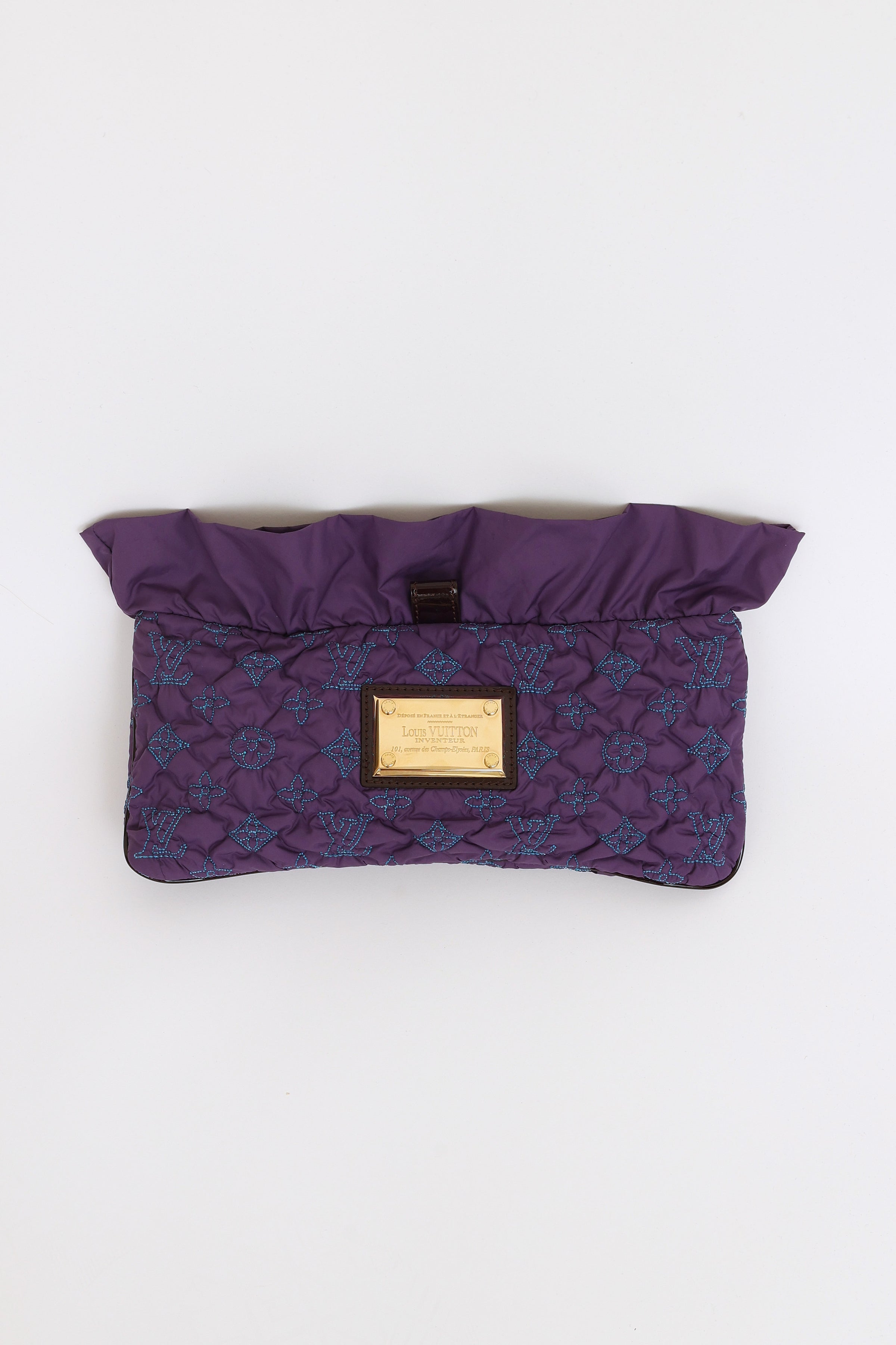 Louis Vuitton Devi Quilted Fabric Clutch