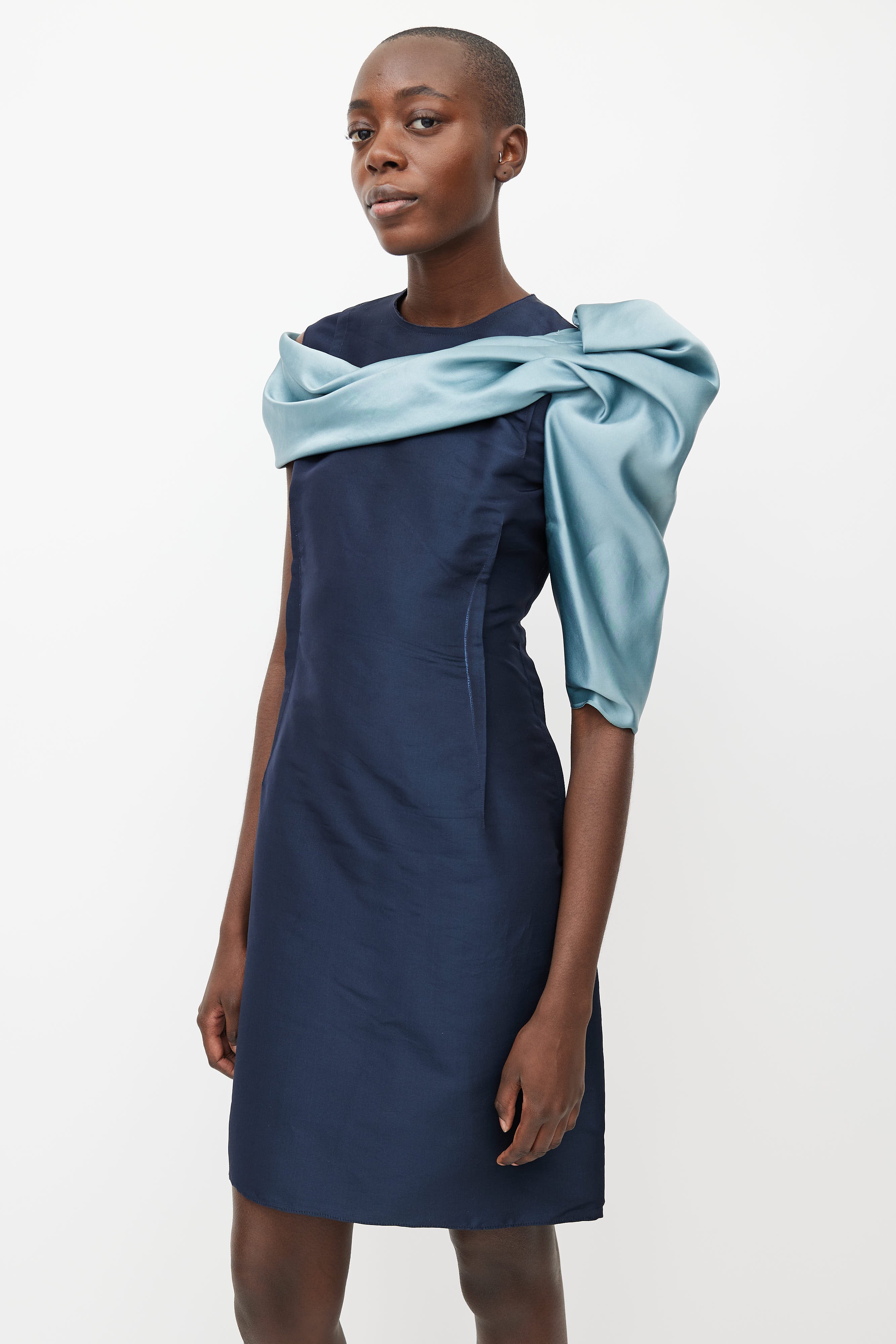Lanvin // Spring 2009 Blue Silk One Shoulder Dress – VSP Consignment
