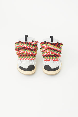 Lanvin White & Multicolour Curb Sneaker
