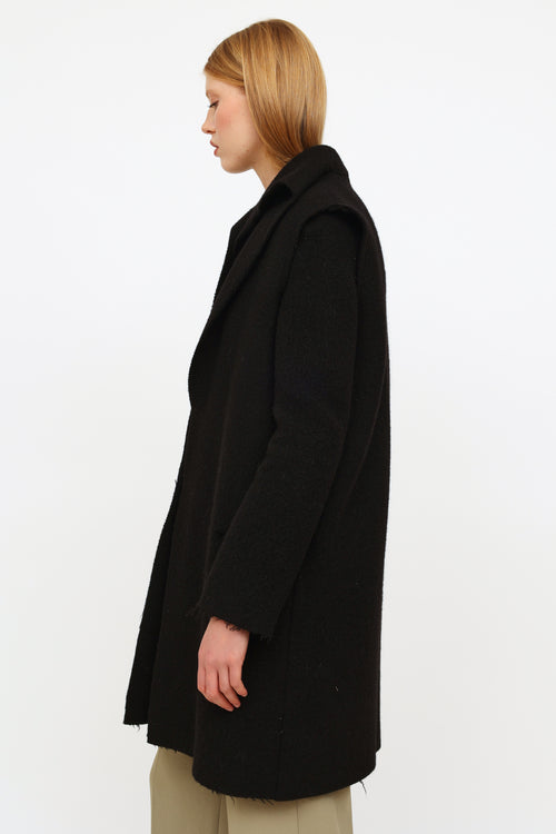 Lanvin 2018 Black Layered Wool Coat