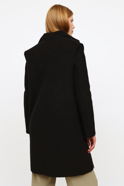 Lanvin 2019 Black Layered Wool Coat