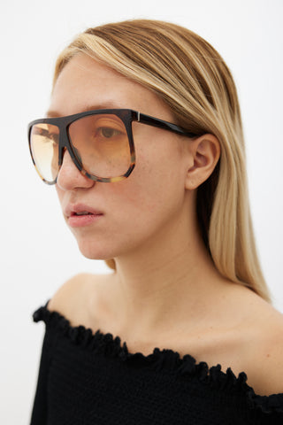 Loewe Black & Brown Pattern Filipa Sunglasses