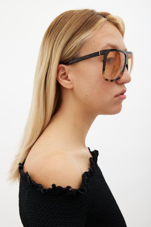 Loewe Black & Brown Pattern Filipa Sunglasses