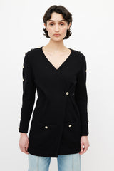 Loewe Black & Gold Button Cardigan
