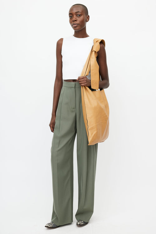 Loewe Spring 2019 Brown Leather Oversized Bow Shoulder Bag