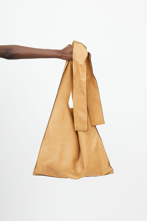 Loewe Spring 2019 Brown Leather Oversized Bow Shoulder Bag