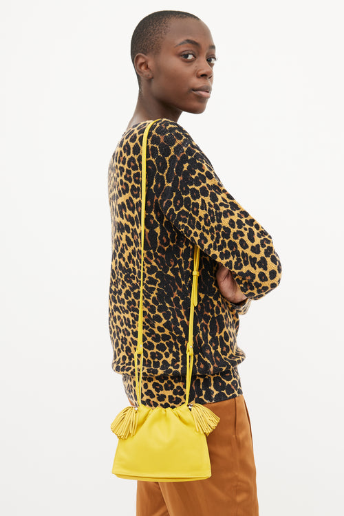 Loewe Yellow Mini Flamenco Tassel Shoulder Bag
