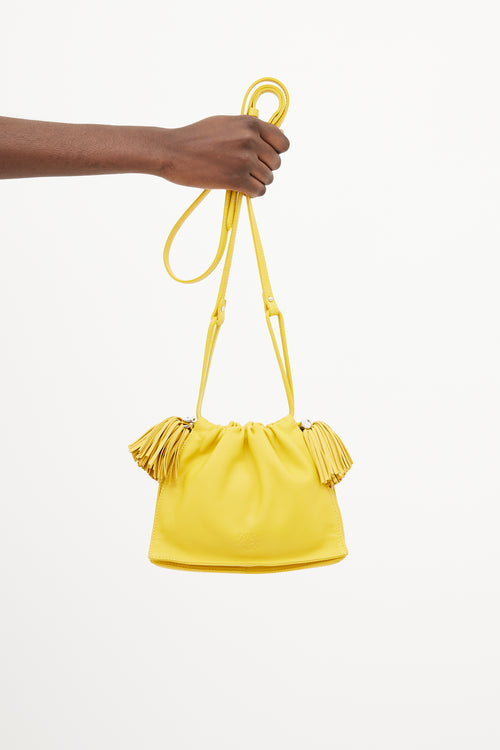 Loewe Yellow Mini Flamenco Tassel Shoulder Bag