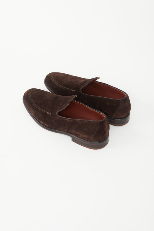 Loro Piana Brown Suede Summer Walk Loafer