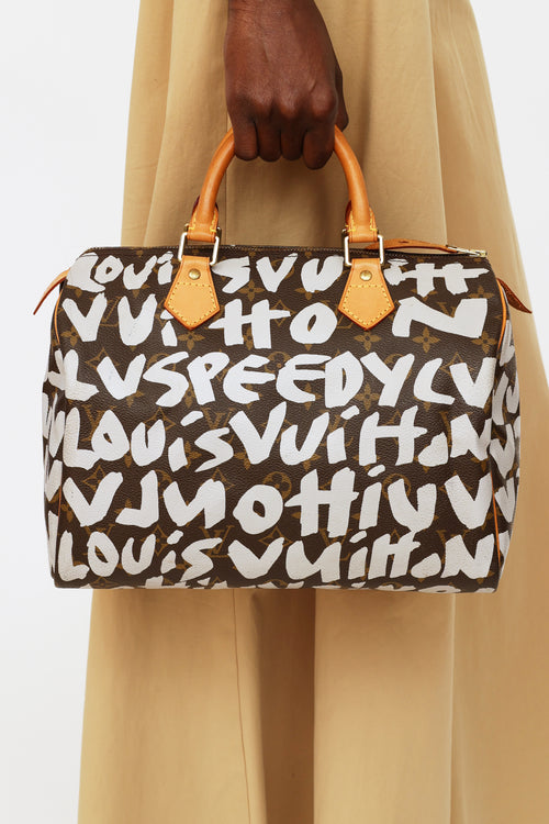 Louis Vuitton 2001 Monogram Graffiti Speedy 30 Handbag