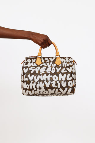 Louis Vuitton 2001 Monogram Graffiti Speedy 30 Handbag