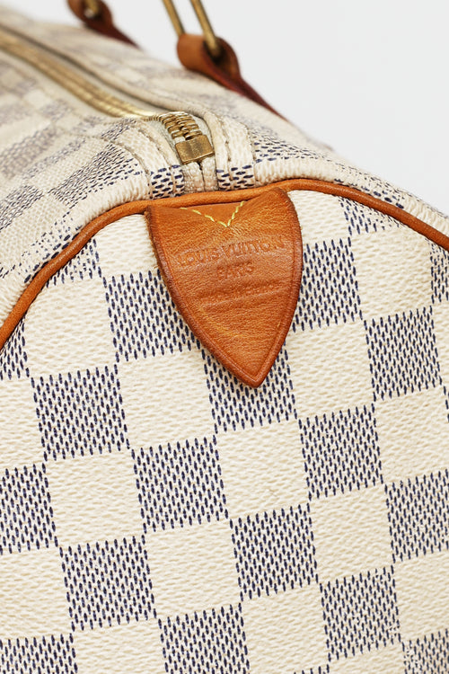 Louis Vuitton 2009 Damier Azur Speedy 35 Handbag