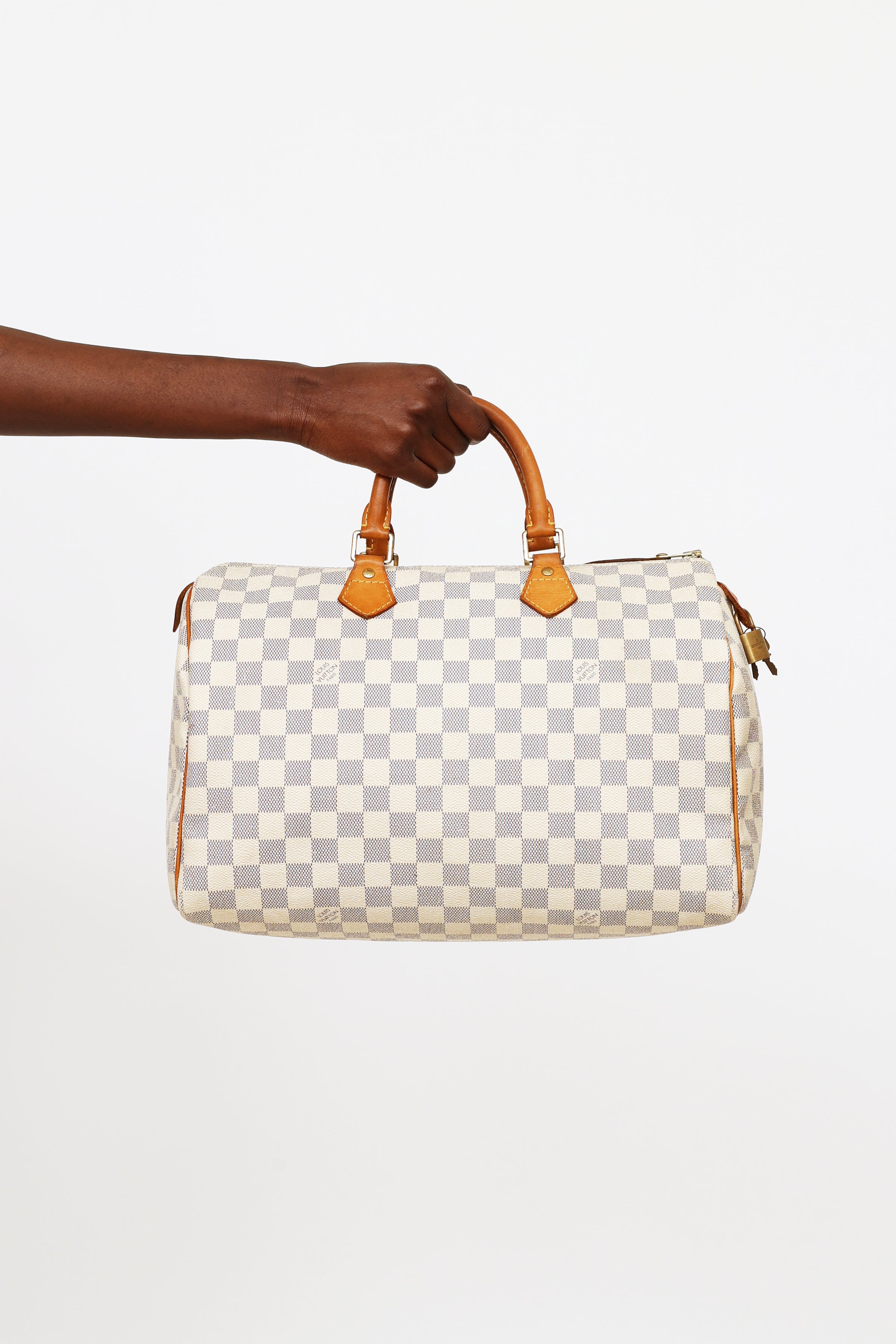 Louis Vuitton Damier Azur Speedy 35 Hand Bag
