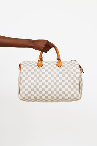 Louis Vuitton 2009 Damier Azur Speedy 35 Handbag