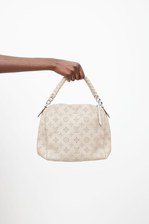 Louis Vuitton Beige Galet Mahina Babylone Perforated Monogram Handbag