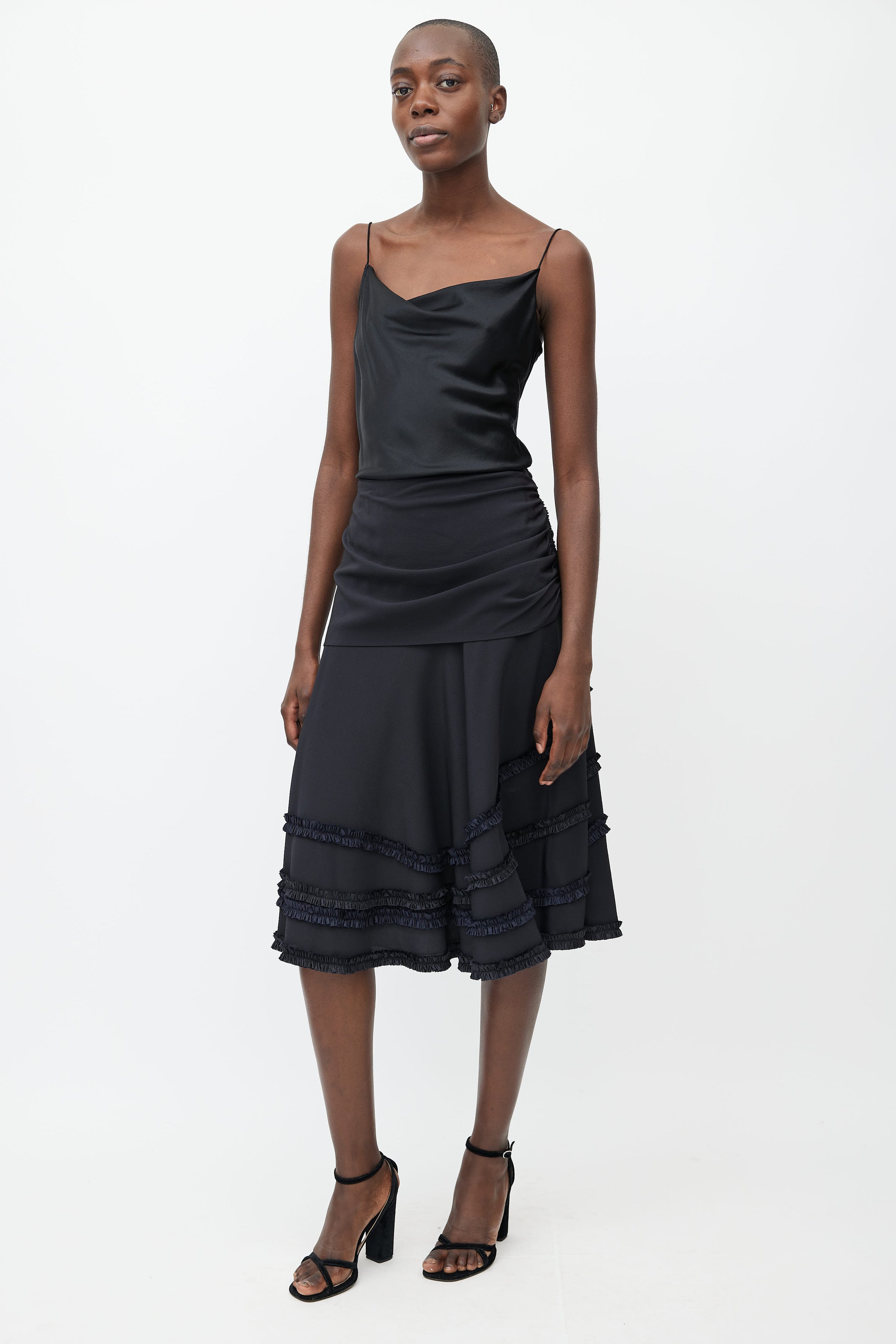 Silk skirt Louis Vuitton Black size 38 FR in Silk - 29952662