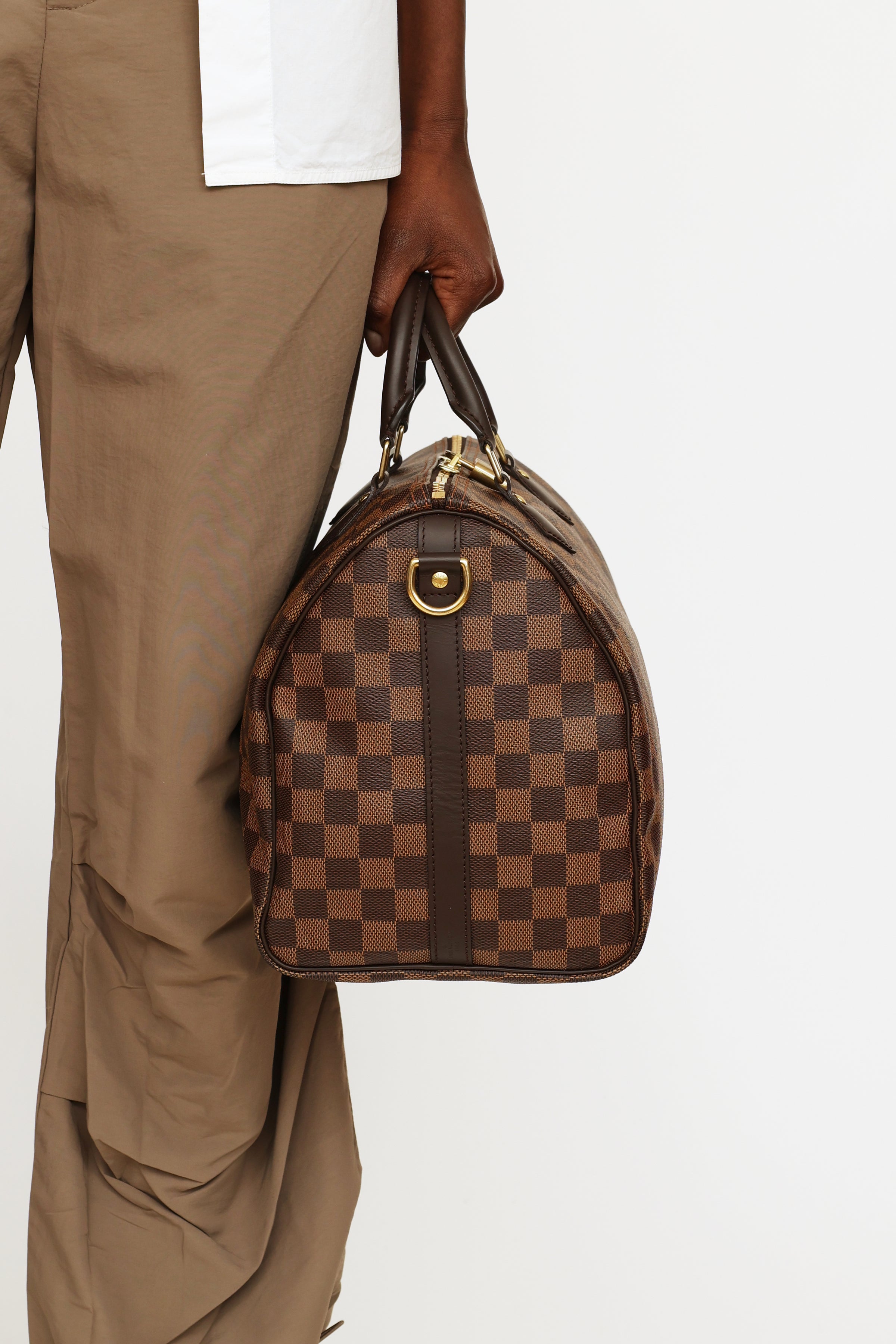 2015 Louis Vuitton Damier Speedy 35 STRAP Bandouliere Bag $1960+TAX