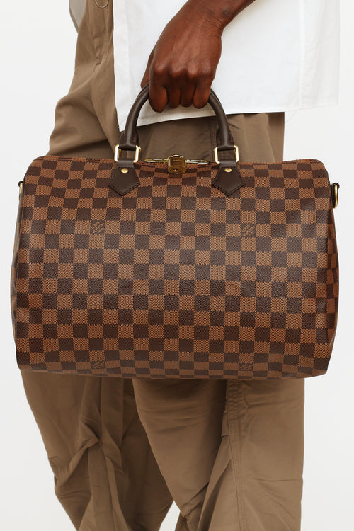 Louis Vuitton Brown Damier Speedy 35 Bandoulière Handbag