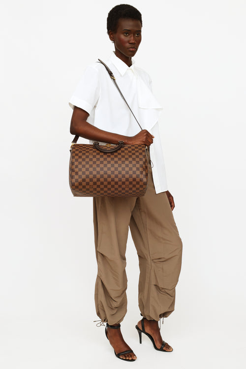 Louis Vuitton Brown Damier Speedy 35 Bandoulière Handbag