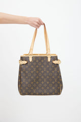 Batignolles cloth handbag Louis Vuitton Brown in Cloth - 38202414
