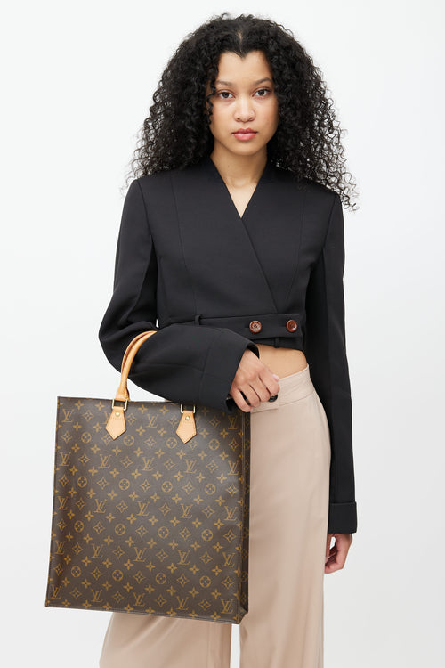 Louis Vuitton Brown Monogram Canvas Sac Plat GM Tote