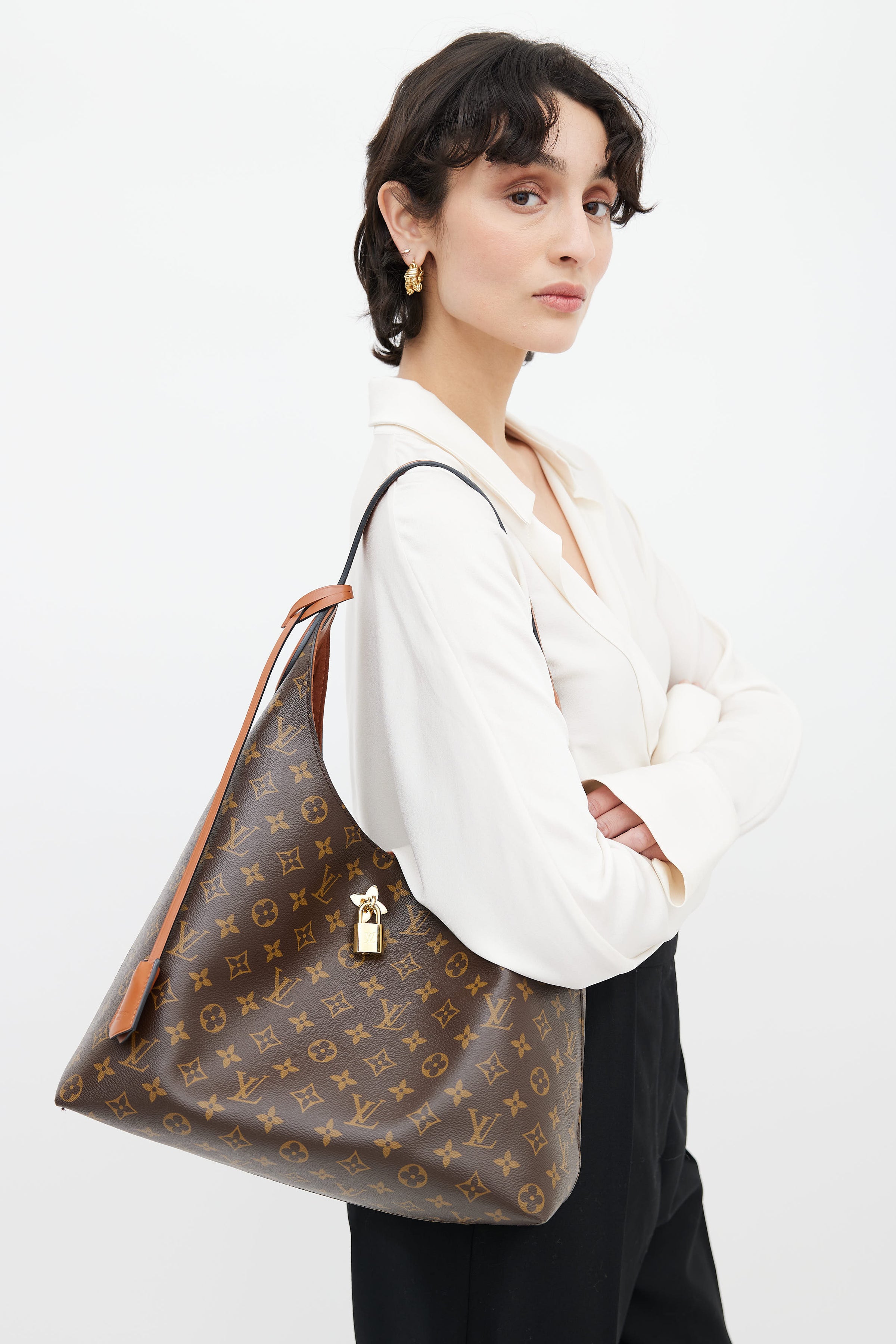 Louis Vuitton Authenticated Flower Tote Handbag