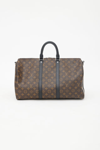 Louis Vuitton Brown Monogram Macassar Keepall Bandoulière 45 Duffle Bag