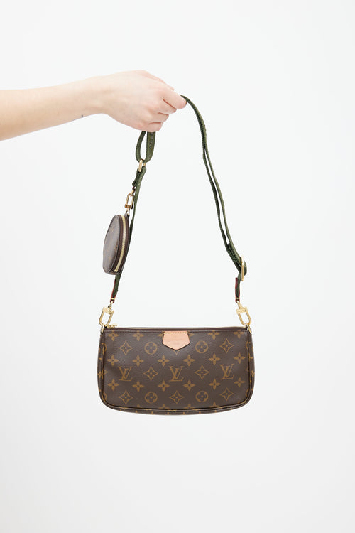 Buy Michael Kors Women Brown All-Over MK Monogram Pochette Bag for Women  Online | The Collective