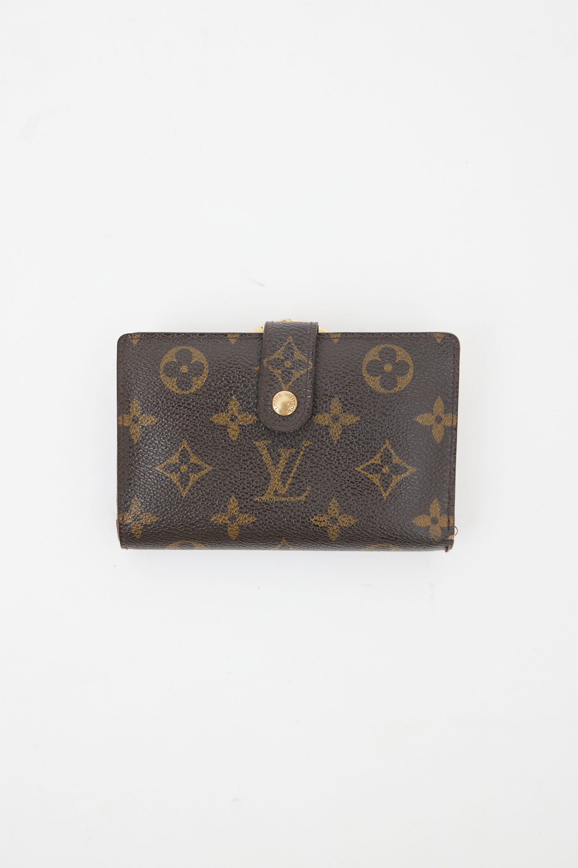 Louis Vuitton Monogram Womens Folding Wallets, Brown
