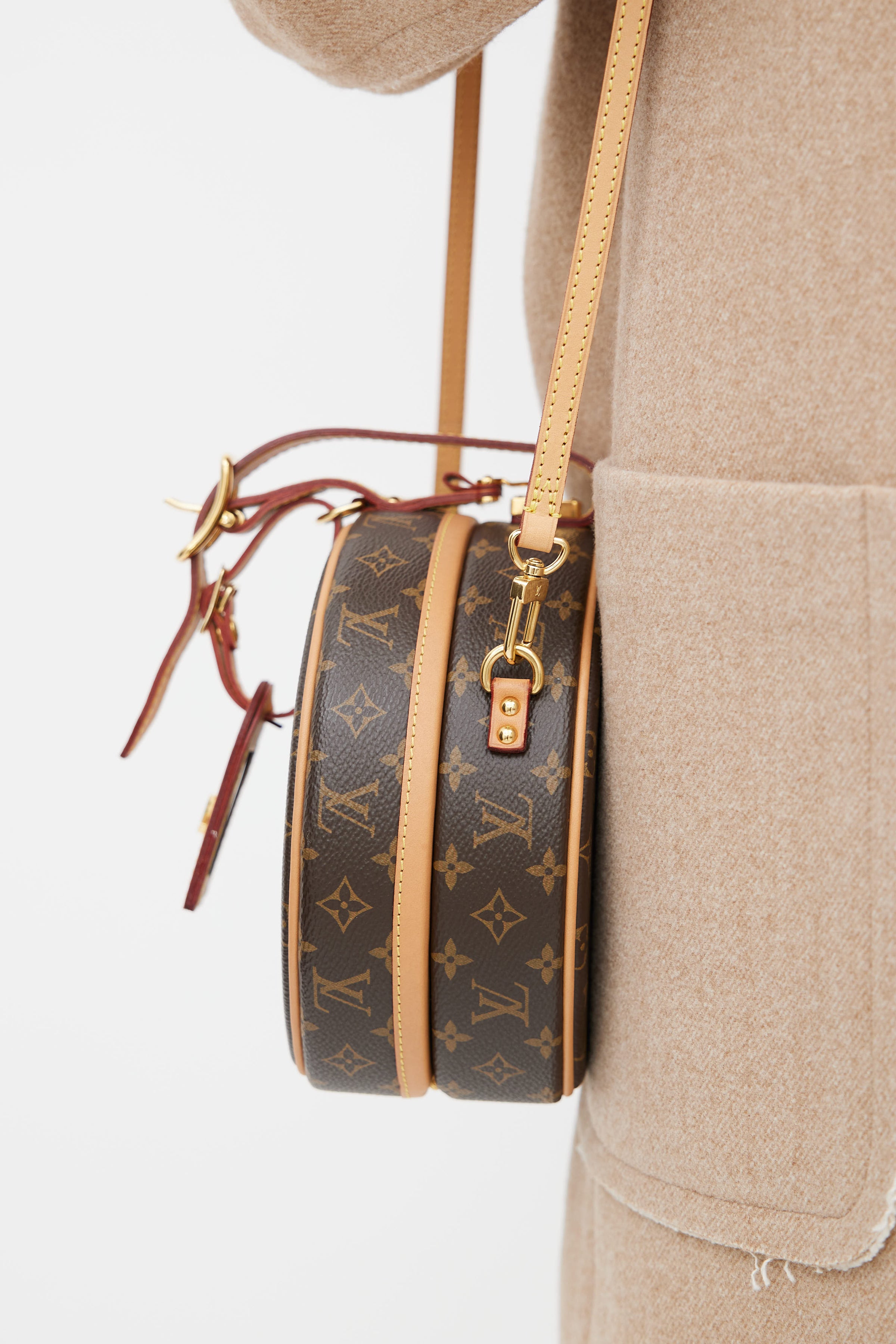 Louis Vuitton Petite Boite Chapeau Monogram Brown in Coated Canvas with  Gold-tone - US