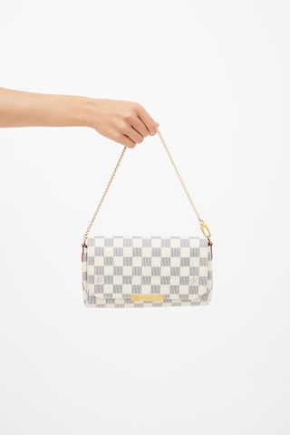 Louis Vuitton Cream Damier Azur Favorite PM Bag
