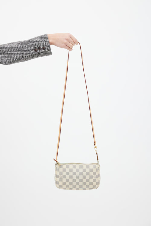 Louis Vuitton Cream Damier Azur Pochette Accessoires Bag