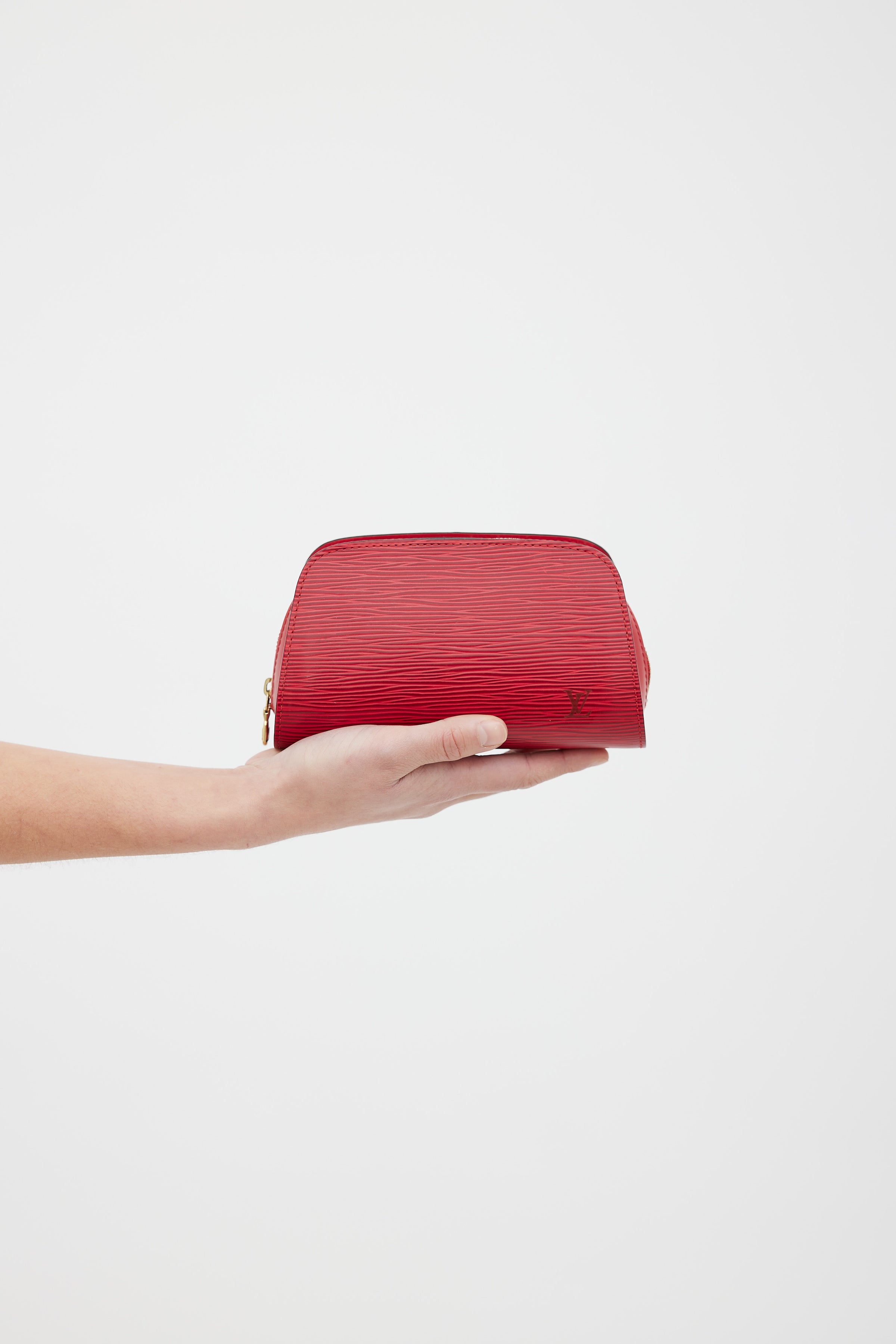 Louis Vuitton // Red Epi Leather Dauphine Cosmetic Pouch – VSP Consignment