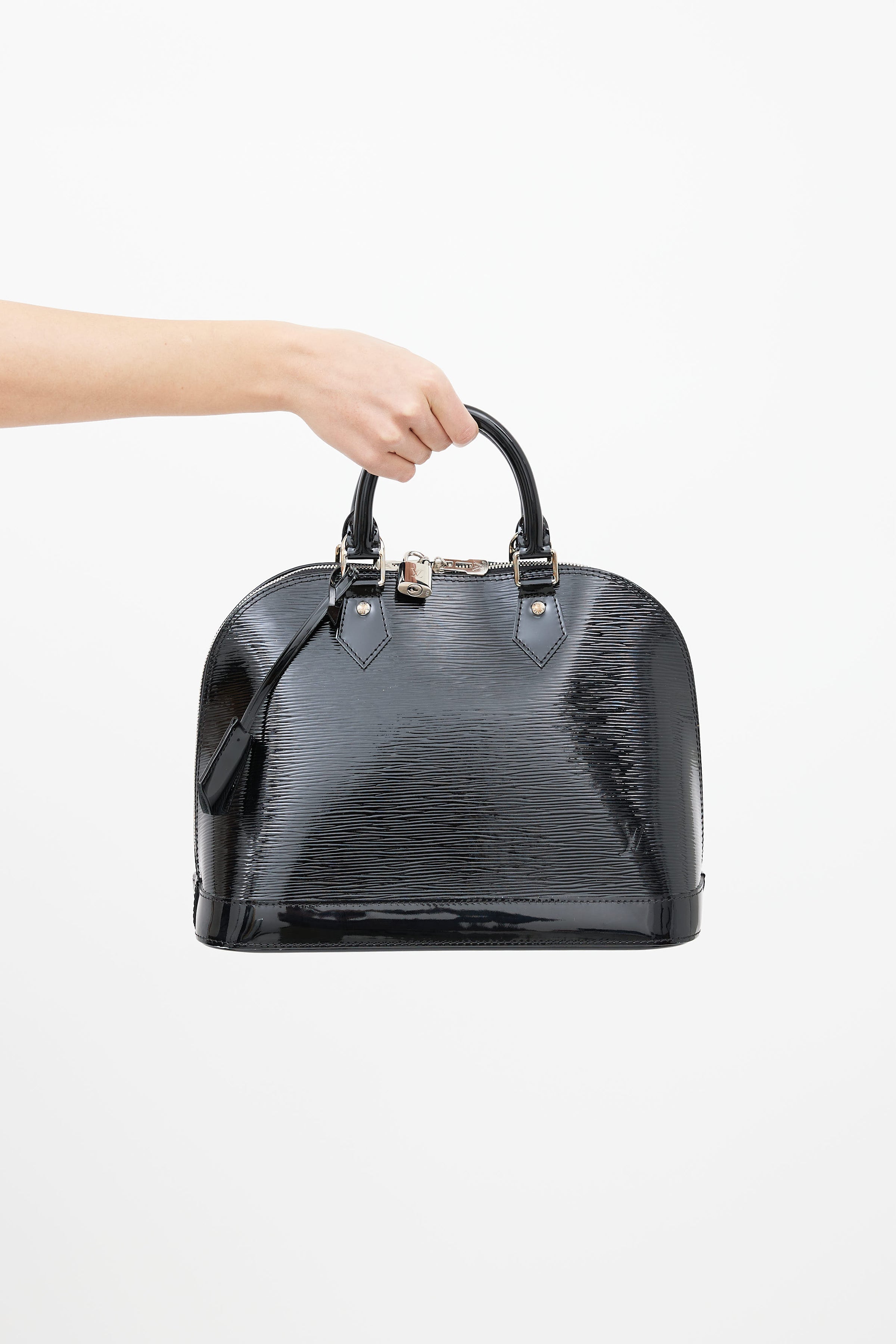 Louis Vuitton // Black Epi Patent Leather Alma PM Handbag – VSP