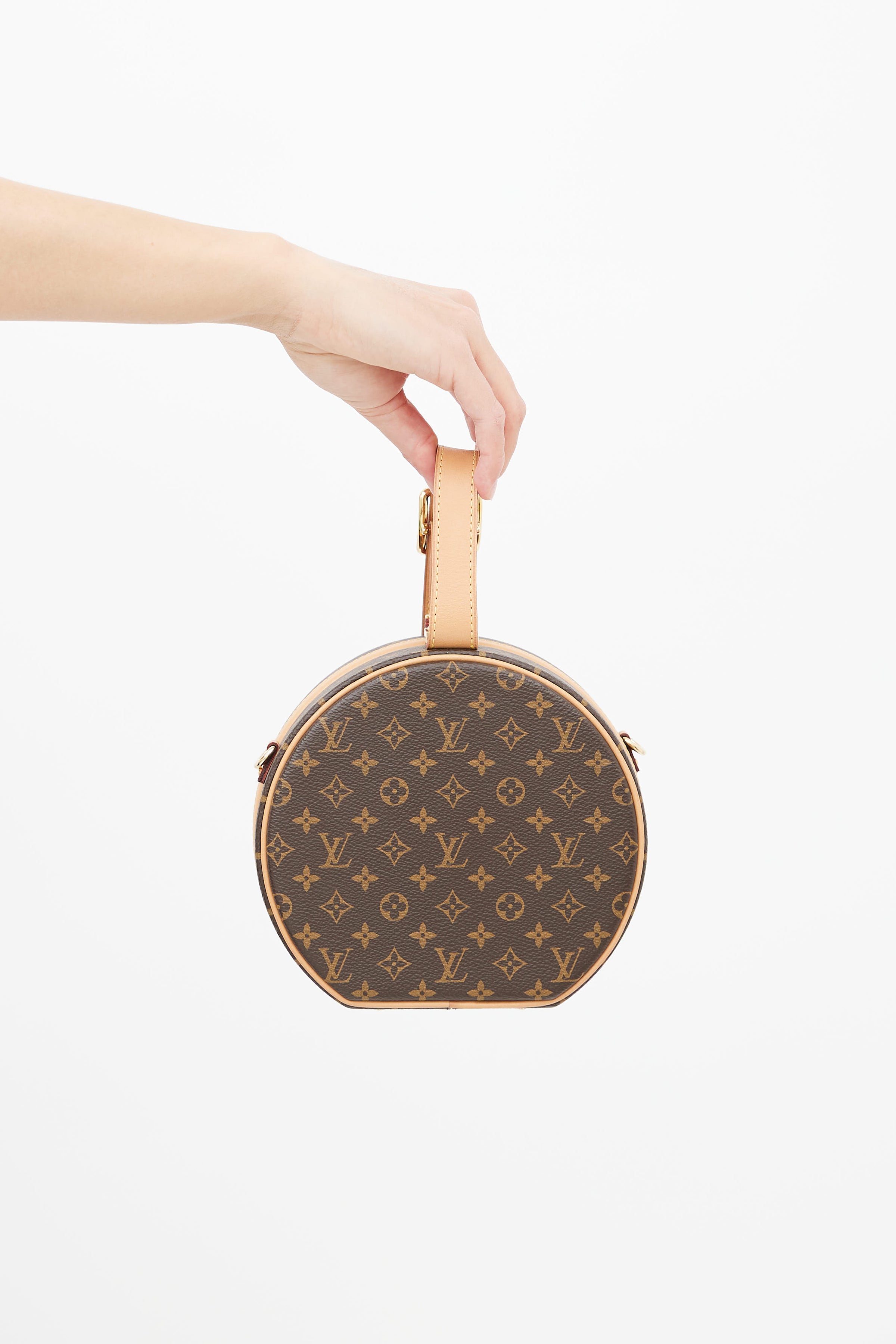 Boîte chapeau souple cloth handbag Louis Vuitton Brown in Cloth - 11517206