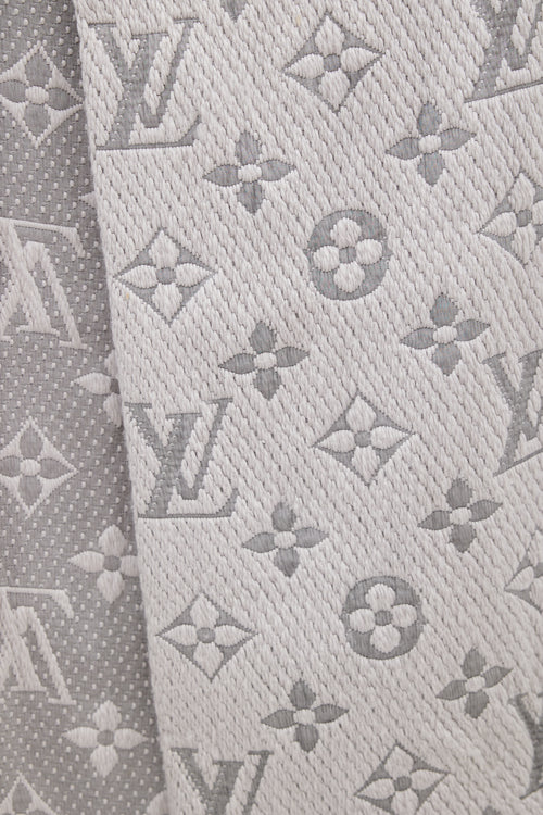 Louis Vuitton Grey Logomania Tassel Scarf