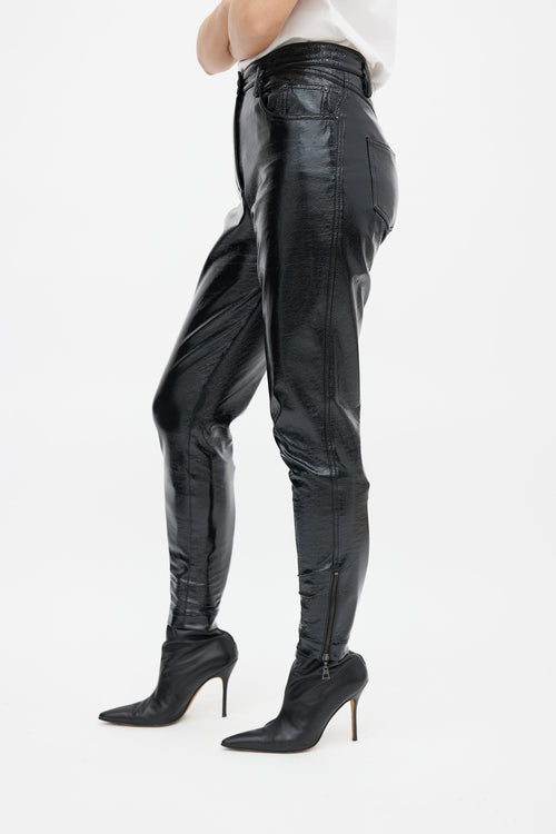 Louis Vuitton Black Crinkled Vinyl Pant