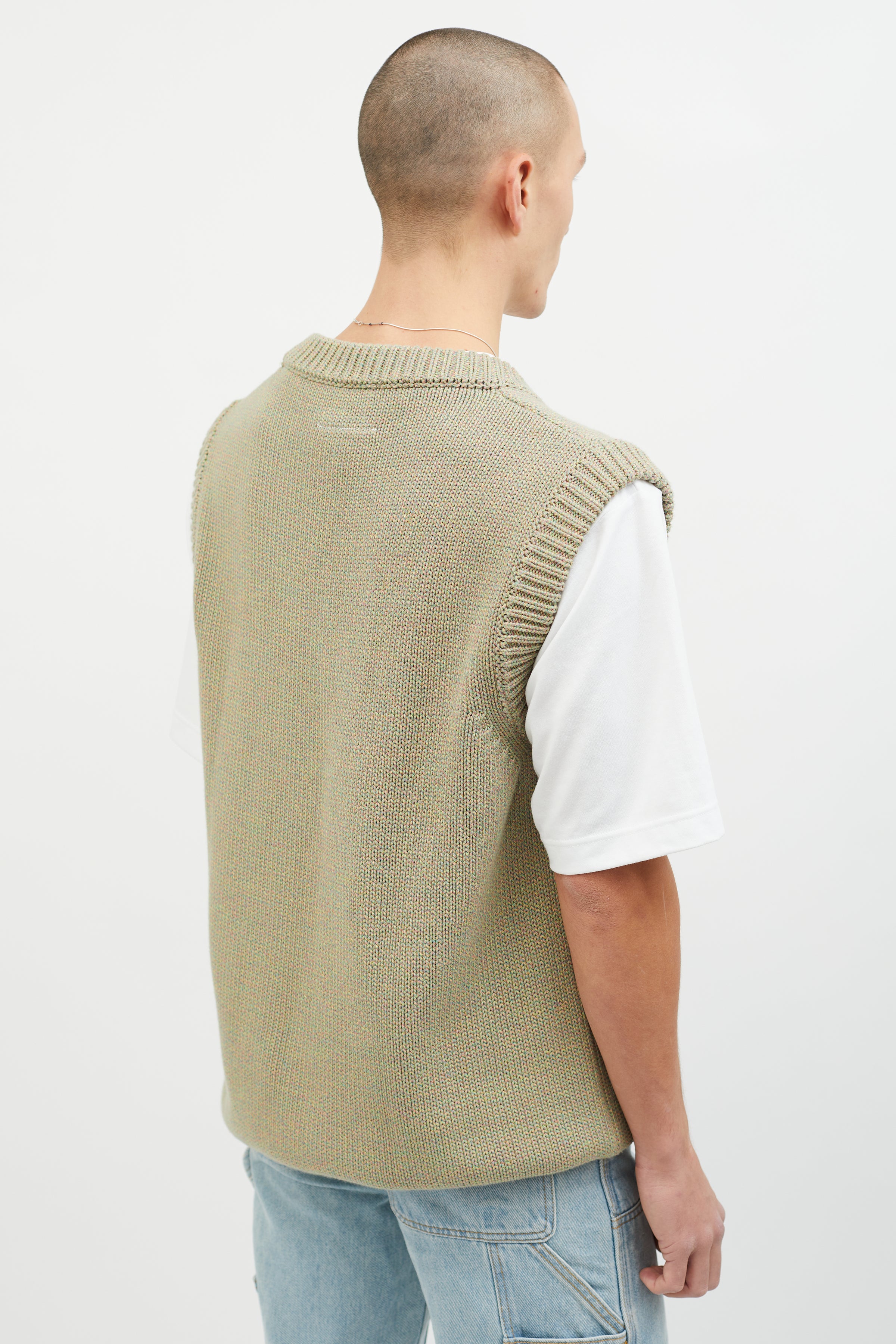 MM6 Maison Margiela // Multicolor Embroidered Monogram Sweater Vest – VSP  Consignment