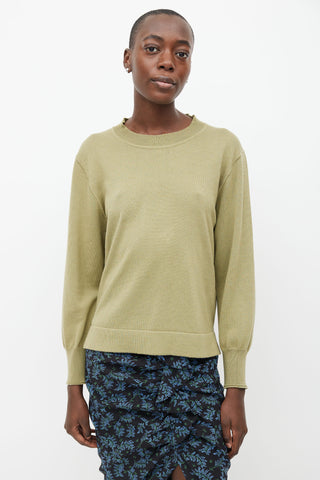 Margaret Howell Green Knit Crewneck Sweater