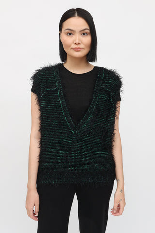 Marni Black & Green Knit Vest