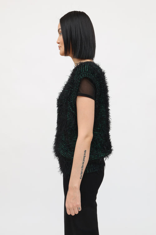 Marni Black & Green Knit Vest