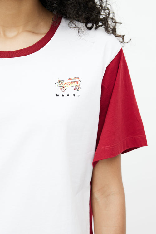 Marni Capsule 2022 Red & White Graphic T-Shirt